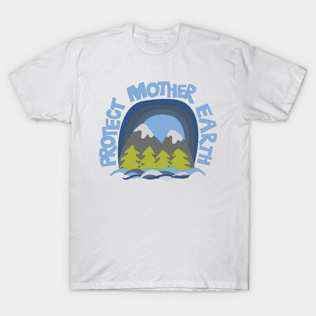 Protect Mother Earth Illustrated Mountain Climate Change Ambassador by Angel Dawn Design